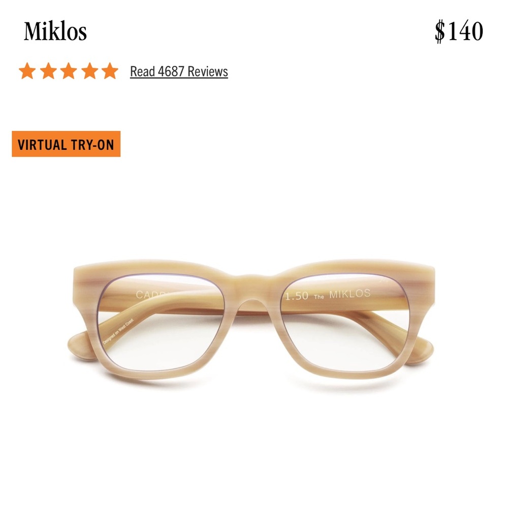 Caddis Women's Beige Glasses - Picture 4 of 6